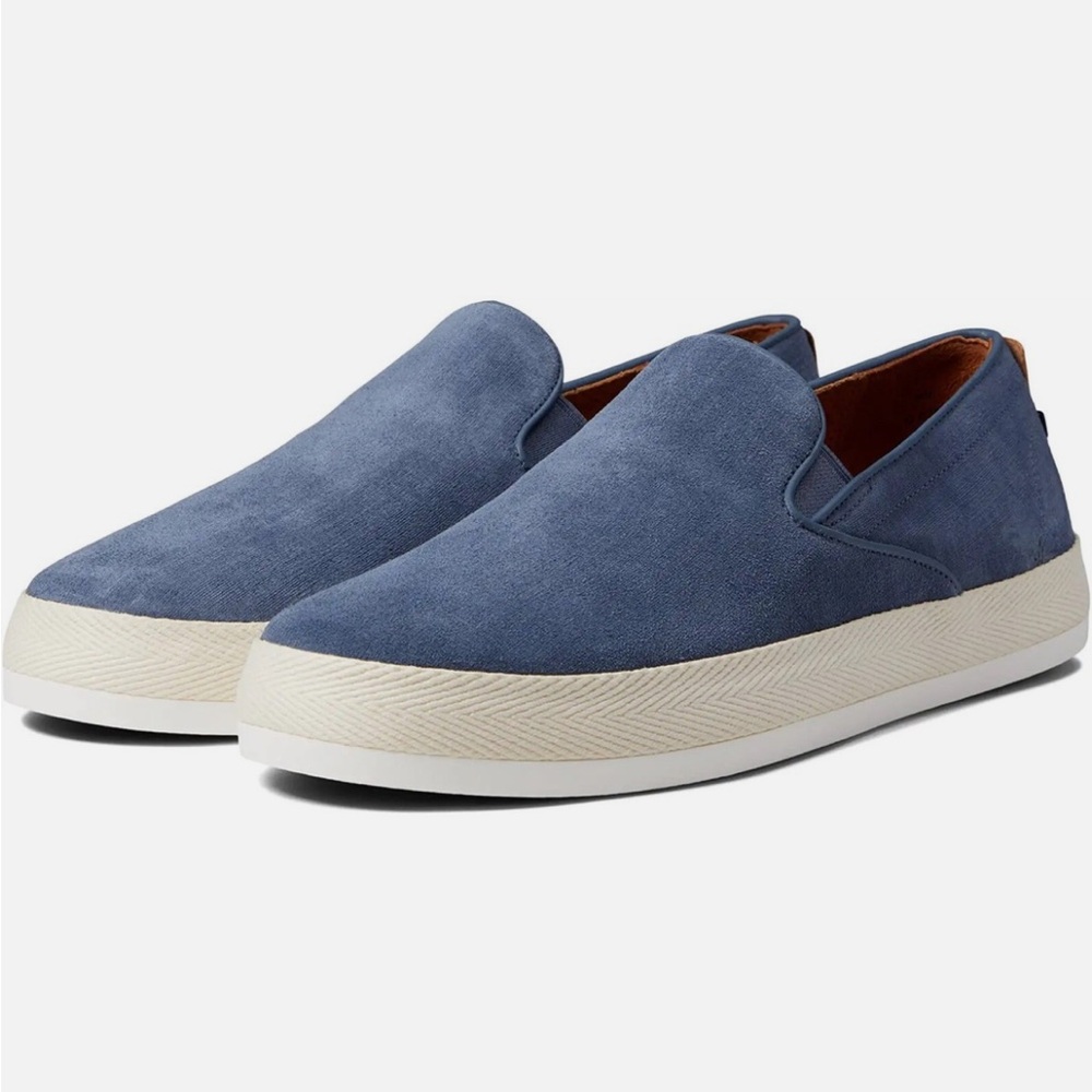 Allen Edmonds Blue Canvas Slip-On Loafers